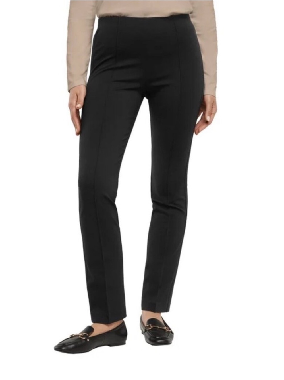 Banana Republic Black Straight-Leg Ponte Pants
